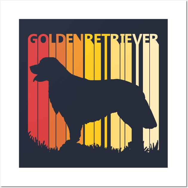 Vintage Golden Retriever Dog Wall Art by GWENT